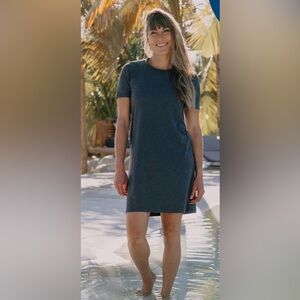 RipSkirt Hawaii T-Shirt Short Sleeve Dress, Gray